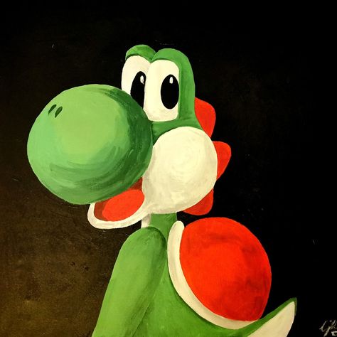 #acryl #nintendo #art #yoshi #drawing Yoshi Painting, Yoshi Painting Canvases, Yoshi Drawing, Video Game Drawings, Friends Picture, Painting Canvases, Some Games, Nintendo Art, Mini Canvas