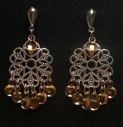 Traditional Norwegian Filigree Flower Solje Style Earrings with Golden Drops and Teardrop Silver Plated Posts Syttende Mai, Norwegian Clothing, Norwegian Heritage, Style Earrings, Gift Decorations, Pretty Jewellery, Silver Heart, Beautiful Earrings, Norway