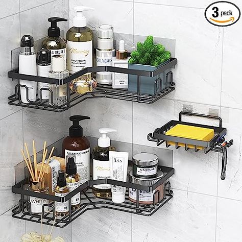 The WinDerMo Corner Shower Shelves Caddy is a convenient and space-saving solution for organizing your bathroom essentials. Shower Corner Shelf, Bathroom Shower Organization, Bathroom Corner Shelf, Bathroom Caddy, Wall Mounted Bathroom Storage, Corner Shower Caddy, Shower Rack, Shower Storage, Shower Organization