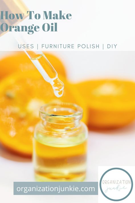 How To Make DIY Orange Oil (And What To Do With It!) • Organization Junkie Diy Orange Oil, Orange Oil Uses, Orange Peels Uses, How To Make Orange, Homemade Essential Oils, How To Make Oil, Homemade Cleaning, Orange Scent, Homemade Cleaning Products