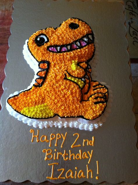 Dinosaur cake Dinosaur Cake Pan, Yellow Dinosaur, Dino Cake, Dinosaur Train, 3rd Birthday Cakes, Dinosaur Cake, Cake Shapes, Dino Birthday, Dino Party