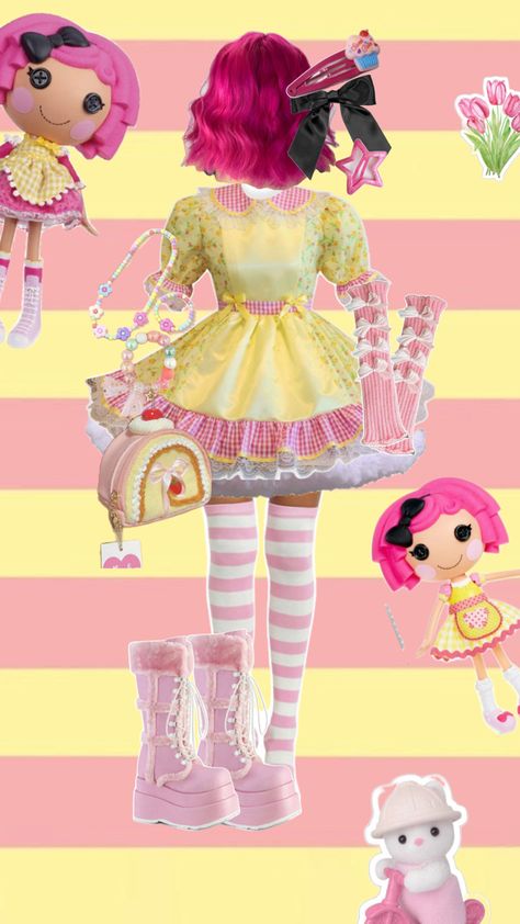 #lalaloopsy #doll #collage Fnaf Cosplay, Lalaloopsy Dolls, Strawberry Candy, Yume Kawaii, Duo Halloween Costumes, Circus Art, Yami Kawaii, Scene Emo, Neon Rainbow