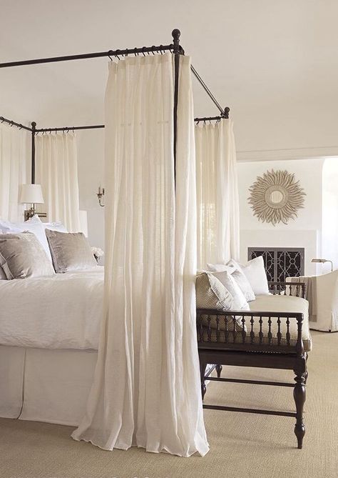 17 Best ideas about Canopy Beds on Pinterest | Bed curtains, Bed with  curtains and Diy canopy Bed Canopy Curtains, Beautiful Bed Designs, Canopy Bed Diy, Canopy Bed Curtains, Canopy Curtains, Canopy Bedroom, Four Poster Bed, Curtains Ideas, Bed Canopy