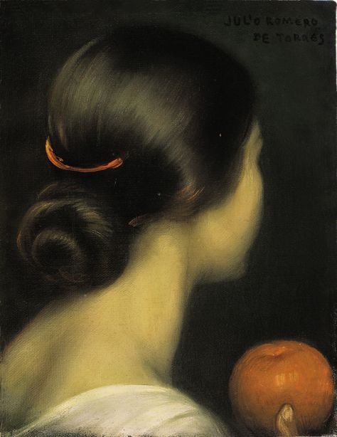 Julio Romero De Torres (Spanish, 1874-1930), Viva el pelo (1928) Spanish Art, Spanish Painters, Spanish Artists, Andalusia, Figurative Art, Art Reproductions, Portrait Painting, Female Art, Painting & Drawing