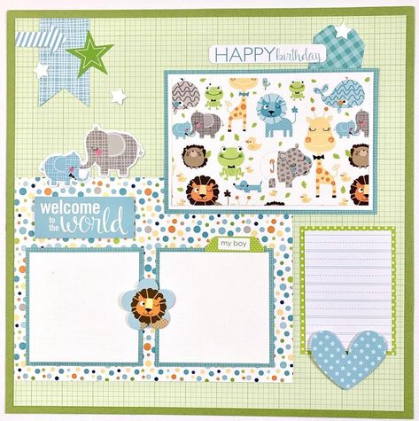 Baby Boy Scrapbook Page Kit or Premade 6 Pages Pre-Cut with | Etsy Baby Boy Scrapbook Layouts, Baby Boy Book, Scrapbook Punches, Scrapbooking Layouts Travel, Boy Scrapbook Layouts, Scrapbook Design Layout, Baby Scrapbook Pages, Scrapbooking Layouts Baby, Baby Layouts