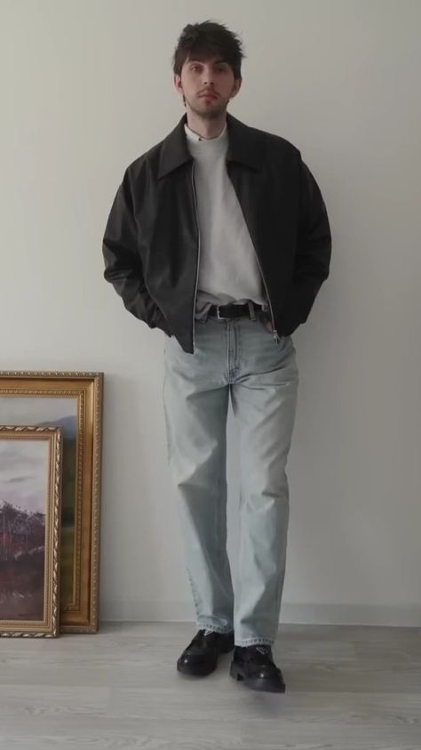 Male Therapist Outfit, Normcore Outfits Men, Museum Date Outfit Men, Doc Martens 1461 Outfit Men, Men Layering Outfits, Doc Martens Mens Outfits, Docmart Style Men, Normcore Outfits, Sneakers Outfit Men