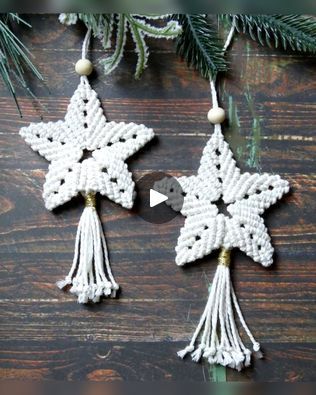 Josephine Knot, Leaf Macrame, Macrame School, Diy Christmas Star, Tutorial Macramé, Free Macrame Patterns, Diy Christmas Ornaments Easy, Macrame Christmas, Diy Plant Hanger