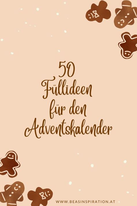 Möchtest du den Adventskalender Inhalt selber machen? Dann habe ich hier 50 günstige und einfache DIY Ideen für dich.
Klicke einfach auf den Klick und lies in meinem Blogbeitrag nach, womit du deinen selbstgemachten Adventskalender füllen kannst. :) Cadeau Diy, Christmas Time, Advent Calendar, Advent, Diy And Crafts, Projects To Try, Merry Christmas, Christmas