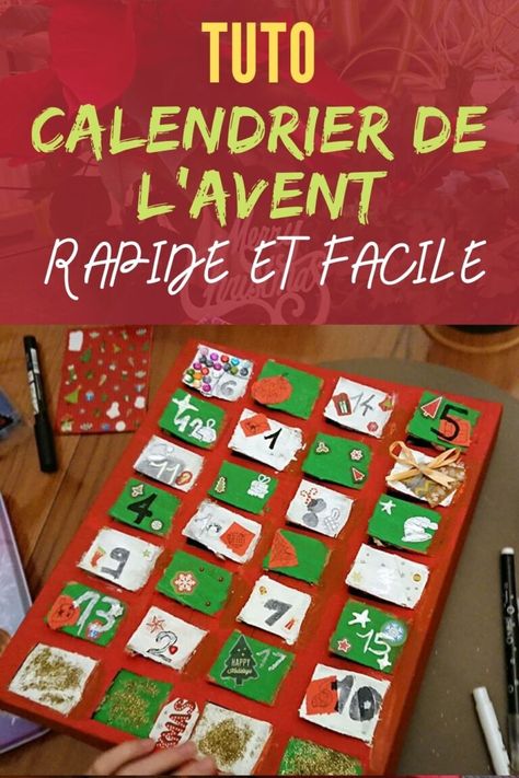 Tuto :comment réaliser rapidement un calendrier de l'avent avec une boîte à chaussure - Wondermomes Advent Calendar, Advent, Blogging, Coin, Holiday Decor, Christmas