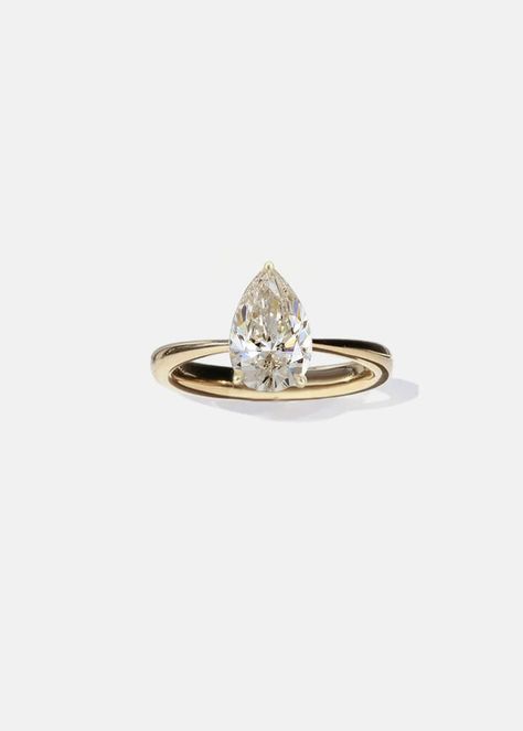 The Éternal Collection – KATKIM Tapered Engagement Ring, Pear Diamond Ring, Pear Diamond Rings, Engagement Earrings, Pear Cut Diamond, Pear Engagement Ring, Engagement Bands, Put A Ring On It, Pear Diamond