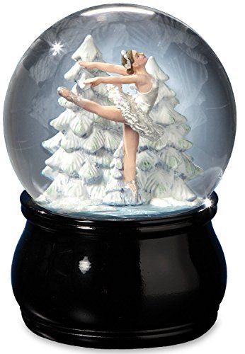 Music Box Ballerina, Swan Lake Ballet, Musical Snow Globes, Water Globes, Snow Covered Trees, Box Company, Ballerina Dancing, Christmas Snow Globes, Christmas Collectibles