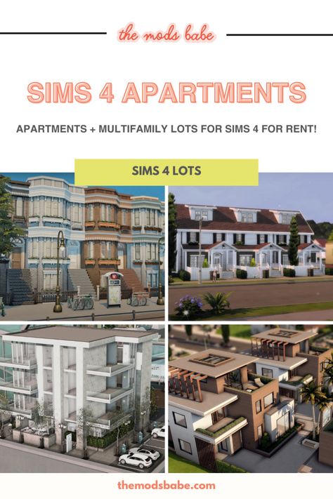 15+ BEST SIMS 4 APARTMENTS & MULTIFAMILY BUILDS (MUST HAVE LOTS FOR SIMS 4 FOR RENT!) Sims 4 Apartments, Rich Apartment, Sims 4 Lots, Sims 4 Apartment, Sims 4 City Living, Miami Apartment, The Sims 4 Lots, Aesthetic Apartment, Townhouse For Rent