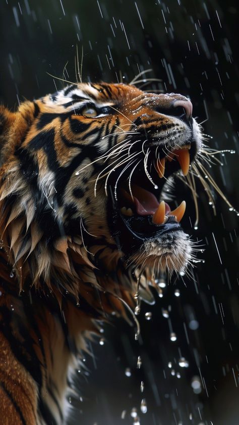 Growling Tiger, Wallpaper Tiger, Leopard Pictures, Tiger Images, Wild Animal Wallpaper, Cute Owls Wallpaper, Tiger Artwork, Sumatran Tiger, Tiger Wallpaper