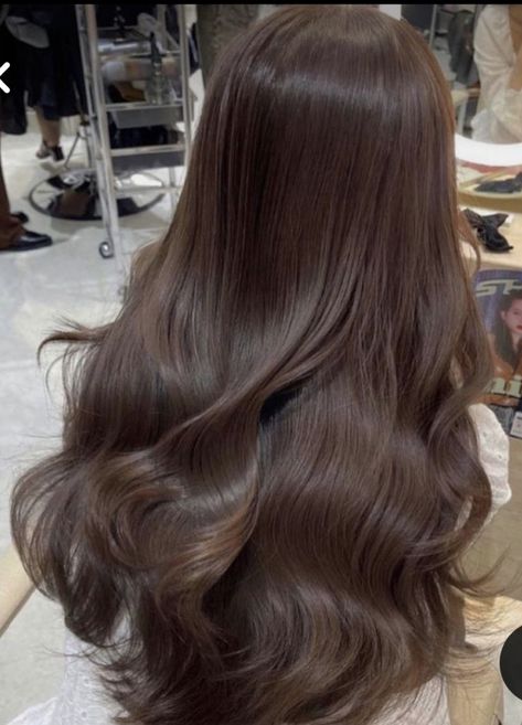 Light Mahogany Brown Hair, Old Money Brown Hair, Cool Dark Brown Hair, Soft Summer Hair Color Ideas, Cocoa Brown Hair, Korea Hair Color, Dark Chestnut Brown Hair, Chocolate Hair Color, Cool Brunette