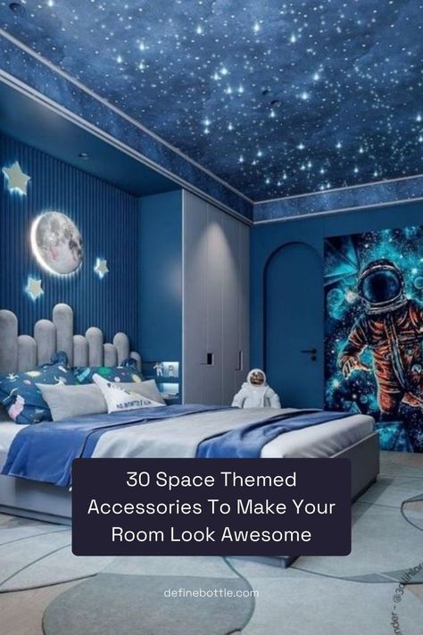 Outer Space Theme Room, Boys Space Room, Boys Space Bedroom, Outer Space Room, Outer Space Bedroom, Galaxy Bedroom, Galaxy Room, Galaxy Decor, Space Themed Bedroom