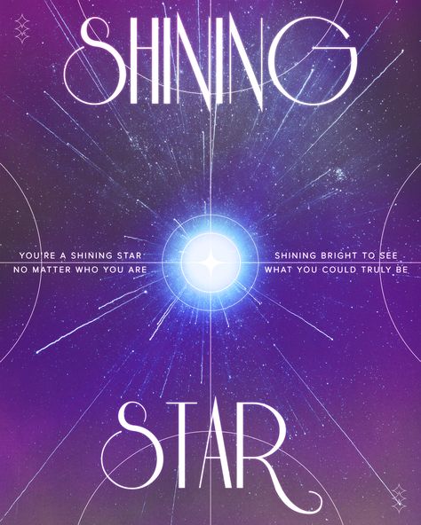 poster design of the song Shining Star by Earth, Wind & Fire. The poster features typography, stars, and textures Texture Poster Design, Dreamy Poster Design, Star Poster Design, Dreamy Typography, Stars Graphic Design, Star Typography, Star Graphic Design, Star Artwork, Star Font