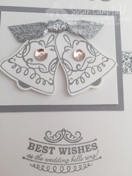 Stampin Up Seasonal Bells with Bell Punch - 4 Stampin Up Wedding Cards, Wedding Shower Cards, Best Wishes Card, Make It Monday, Greek Isles, Wedding Cards Handmade, Beautiful Handmade Cards, Wedding Anniversary Cards, Christmas Stamps