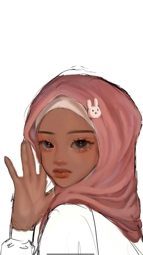 Hijab Styles Drawing, Jelly Art Reference, Jelly Artstyle Traditional, Yumkyuum Art, Jelly Drawing Style, Jelly Art Style Full Body Drawing, Bubble Art Style, How To Draw Hijab, Hijab Drawing Reference