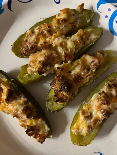 Pickle Addicts (Not So) Anonymous | Stuffed Pickles oh my 🤤 Stuffed Pickles, Grandma Cooking, Low Carb Meal Plan, Easy Homemade Recipes, Bariatric Recipes, Ranch Seasoning, Sharp Cheddar, Creamy Cheese, Sharp Cheddar Cheese