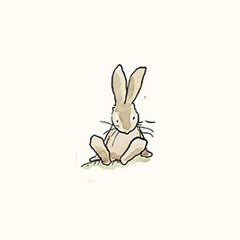 Two Bad Mice, Rabbit Sitting, Hare Painting, Anita Jeram, Baby Rabbit, Boyfriend Crafts, Rabbit Art, Bunny Art, Small Wall