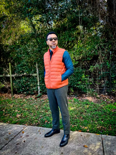 Orange vest Look Good Feel Good, Fashion Lookbook, Lookbook, My Style