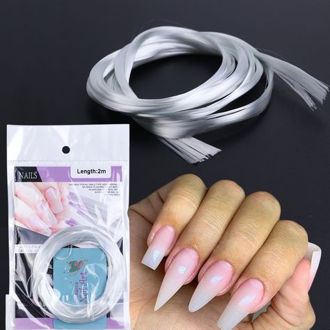 Fiber Nails, Fiberglass Nails, Acrylic Tips, Silk Fiber, Nail Extensions, Makeup Shop, Uv Gel, Cute Nails, Acrylic Nails