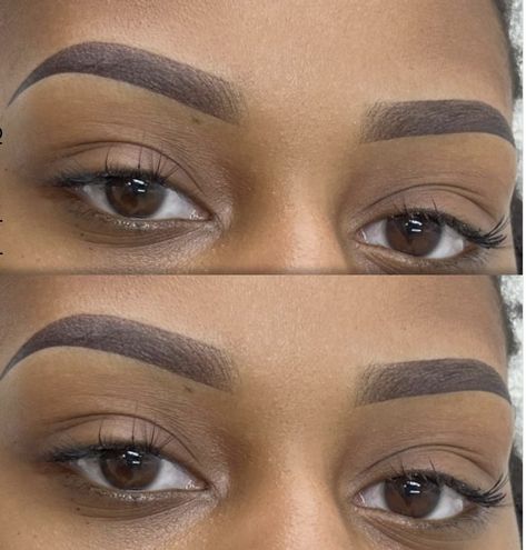 Microblading Eyebrows Style, Eye Brows Tinting, Tinted Brows Black Women, Arched Eyebrows Black Women, Ombre Brows Black Women, Eyebrow Tinting Black Women, Tinted Eyebrows Black Women, Eyebrow Microblading Shapes, Henna Brow Tinting