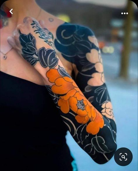 Blackout Tattoo, Muster Tattoos, 4 Tattoo, Irezumi Tattoos, Hand Poked Tattoo, Japanese Sleeve Tattoos, Up Tattoos, White Tattoo, Tattoos Gallery