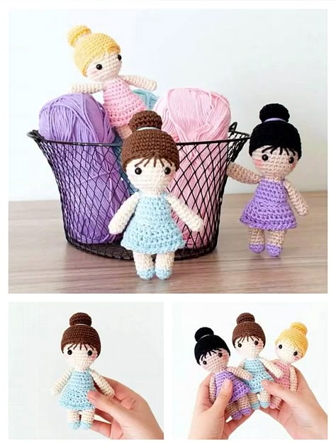 Crochet People Pattern, Ralvery Crochet Free Pattern, Amigurumi People, Crochet Amigurumi Doll Free Patterns, Small Crochet Doll, Amigurumi Free Pattern Doll, Small Crochet Dolls Free Patterns, Small Amigurumi Doll Free Pattern, Crochet Baby Dolls Free Patterns