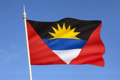 Flag of Antigua and Barbuda - The Caribbean. The national flag of Antigua and Ba #Sponsored , #advertisement, #AD, #Antigua, #flag, #Ba, #Barbuda Antigua Flag, Antigua And Barbuda Flag, Caribbean Flags, Travel Caribbean, Flag Photo, 3d Object, Star Images, Antigua And Barbuda, National Flag