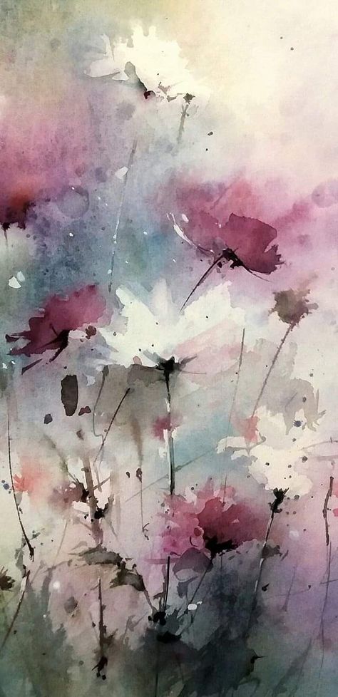 Richard Thorn, Flowers Paintings, Colour Art, Watercolour Inspiration, Abstract Flower Painting, Watercolor Flower Art, Watercolor Painting Techniques, 수채화 그림, Watercolor Art Lessons