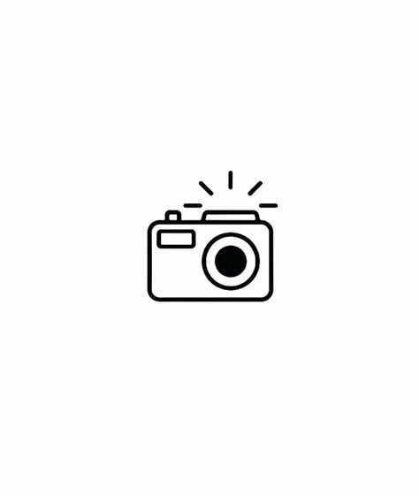 Camera Doodle, Draw Step By Step, Zestaw Ikon, Small Tats, Camera Drawing, White Camera, Cute Easy Doodles, Black And White Art Drawing, Bff Photoshoot Poses