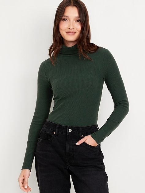 Long Sleeve Turtle Neck Outfits, Green Turtleneck Outfit, Dark Green Turtleneck, Turtle Neck Outfits, Turtleneck Women, Turtle Neck Shirt, Turtleneck Outfit, Green Turtleneck, Fall Sewing