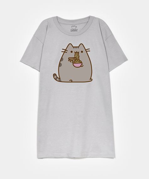 Pusheen eating ramen unisex T-shirt Pusheen Eating, Pusheen Collection, Pusheen Merchandise, Pusheen Plush, Pusheen The Cat, Bowl Of Ramen, Pusheen Cute, Eating Ramen, Night Pajama