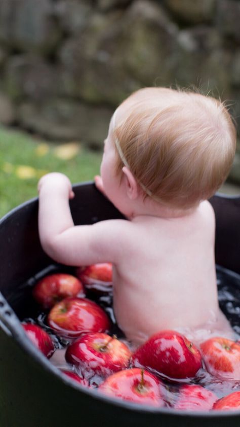 Apple Picking Photoshoot Baby, Apple Photoshoot Baby, Baby Apple Picking Pictures, Baby Apple Photoshoot, Baby Fall Photoshoot, Apple Orchard Photography, Fruit Photoshoot, Jean Rhys, Milk Bath Photoshoot