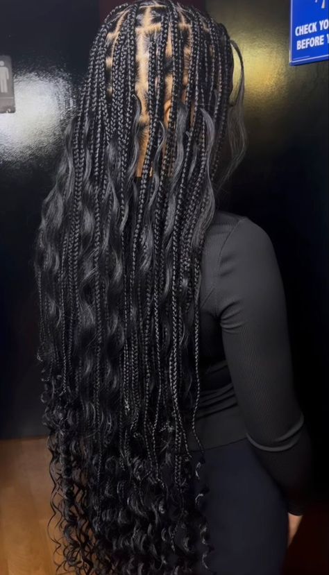 Large Knotless With Heart Part, Hair In Braids, Black Ponytail Hairstyles, Goddess Braids Hairstyles, Box Braids Hairstyles For Black Women, Braids Hairstyles Pictures, Braided Cornrow Hairstyles, Cute Box Braids Hairstyles, Protective Hairstyles Braids