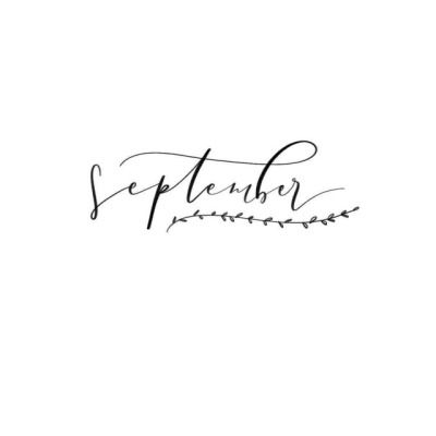 September In Cursive, September Calligraphy Fonts, September Hand Lettering, September Calligraphy, September Font, Fall Tapestry, April Bujo, September Writing, Modern Country Living