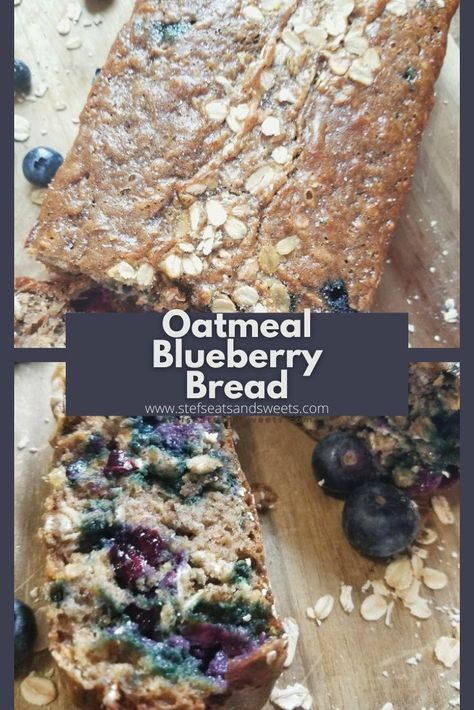 Healthy Blueberry Bread, Blueberry Oatmeal Bread, Blueberry Oats, Oatmeal Bread Recipe, Oatmeal Blueberry, Banana Oat Bread, Carrot Cake Bread, Chocolate Oatmeal Bars, Healthy Oats