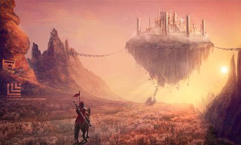 Shadow Slave, Dark Fortress, Medieval World, Matte Painting, Above The Clouds, Landscape Scenery, Fantasy Art Landscapes, Fantasy Concept Art, Fantasy Rpg