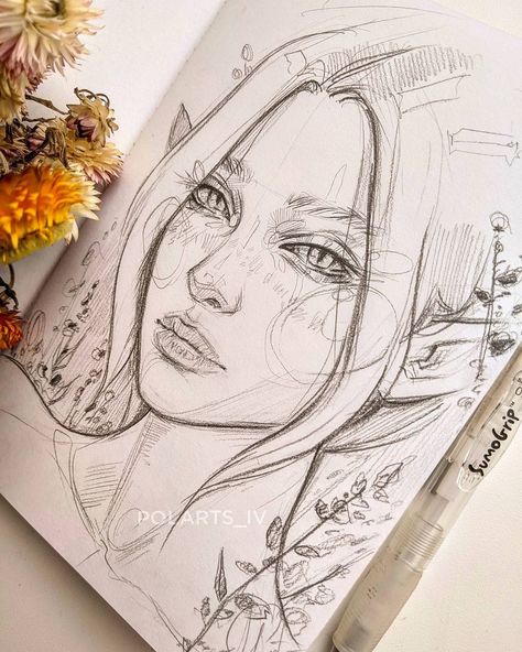 Tutorial Sketch, Art Homework, Sketch Instagram, People Illustrations, Pencil Drawings For Beginners, Beautiful Sketches, Sketchbook Drawings, Beauty Art Drawings, I'm Bored