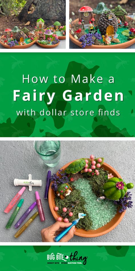 DIY: How to Make a Fairy Garden and Gnome Home – Bug Bite Thing Fairy Garden For Kids, Garden For Kids, Kids Fairy Garden, Diy Fairy Garden, Indoor Fairy Gardens, Fairy Garden Party, Inexpensive Crafts, Fairy Garden Designs, Fairy Garden Crafts