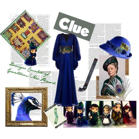 Clue Mrs. Peacock | Clue Mrs. Peacock Peacock Clue Costume, Clue Costume Ideas, Clue Costume, Mrs Peacock, Clue Movie, Clue Board Game, Clue Party, Mystery Dinner Party, Peacock Costume