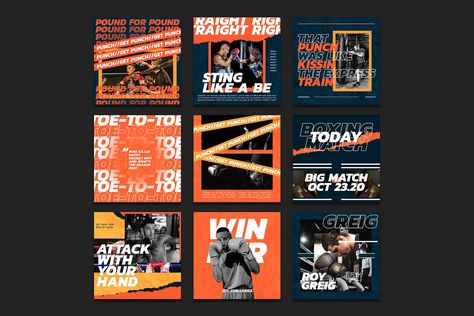 Boxing Champion Instagram Templates #Sponsored , #Easy#Object#image#put Basketball Store, Instagram Grid Design, Sports Templates, Professional Business Card Design, Instagram Banner, Boxing Champions, Text Tool, Instagram Grid, Graphic Designer Portfolio