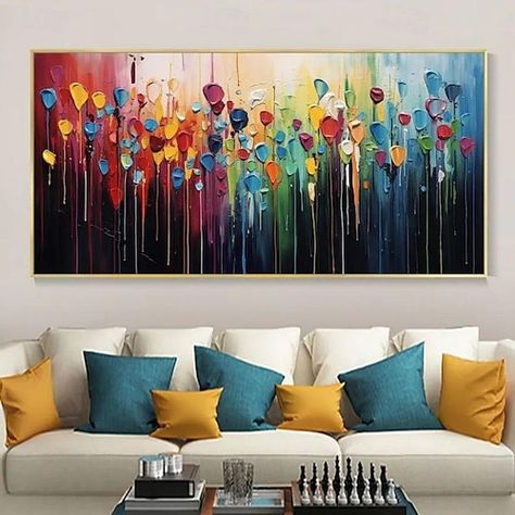 Entry Mudroom, Office Entry, Painting Canvas Wall, Diy Canvas Wall Art, Oil Painting Canvas, Bright Living Room, Painting Subjects, Colorful Artwork, Handmade Oil