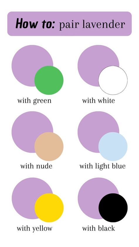 How To Pair Lavender Color, Purple Outfit Ideas Classy, Colors That Go With Lavender Outfits, Lavendar Dress Outfit, Lilac Pants Outfit Color Combos, Colors That Go Well Together, Colors That Go Together Clothes Outfits, Light Blue Color Combinations, Colors That Go Together