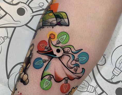 Nightmare Before Christmas Tattoos, Tim Burton Vibes, Zero Tattoo, Christmas Tattoos, Jack Skellington Tattoo, Tim Burton Tattoo, Friday The 13th Tattoo, Nightmare Before Christmas Tattoo, Birthday Tattoo