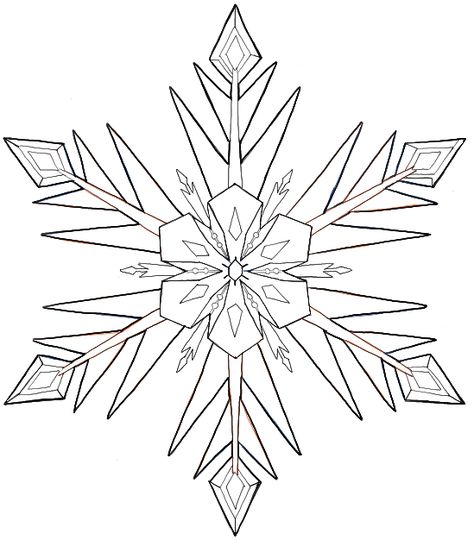 Finished Black and White Line Drawing of the Famous Snowflake from Disney's… Frozen Drawings, Snow Flake Tattoo, Snowflakes Drawing, Winter Drawings, Frozen Snowflake, How To Draw Steps, Frozen Movie, Frozen Disney Movie, Black And White Lines