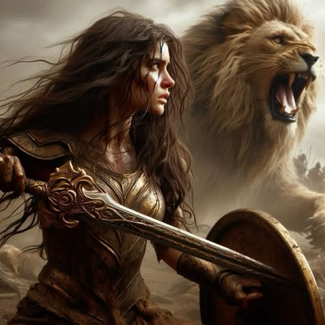 Warrior Bride, Gods Princess, Spiritual Warrior, Prophetic Art, Pictures Of Jesus Christ, Daughter Of The King, Daughters Of The King, Biblical Art, Lion Of Judah