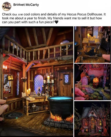 Witchy Dollhouse Diy, Haunted Doll House Ideas, Haunted Dollhouse Diy Ideas Interior, Haunted Dollhouse Diy, Haunted Dollhouse Diy Ideas, Dollhouse Diy Ideas, Doll House Ideas, Haunted Doll House, Spooky Dollhouse