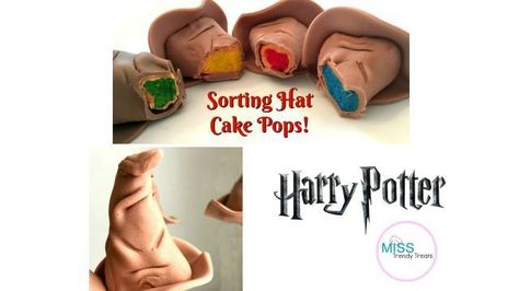 HARRY POTTER SORTING HAT CAKE POPS! - CakesDecor Harry Potter Adult Party, Birthday Cake Ideas For Adults, Sorting Hat Cake, Harry Potter Weekend, Hogwarts House Colors, Harry Potter Bridal Shower, Harry Potter Movie Night, Harry Potter Birthday Cake, Harry Potter Sorting